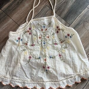 American Eagle Outfitters Cream Floral Camisole